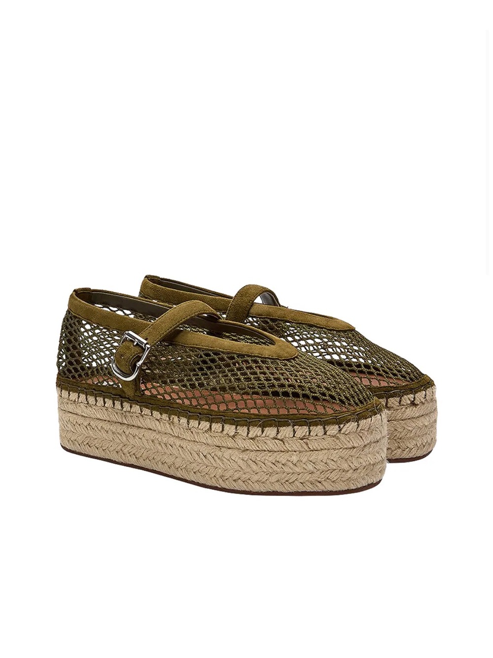 Alaia Wedge Espadrille Flats in Camouflage
